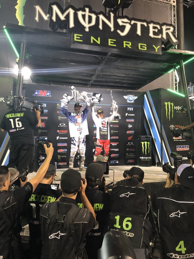 Plessinger and Osborne with Trophies